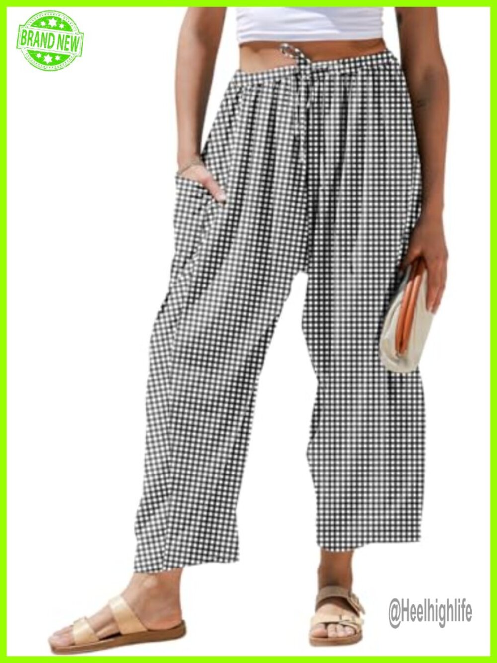 Womens Linen Wide Leg Barrel Palazzo Harem Pants Drawstring Pockets